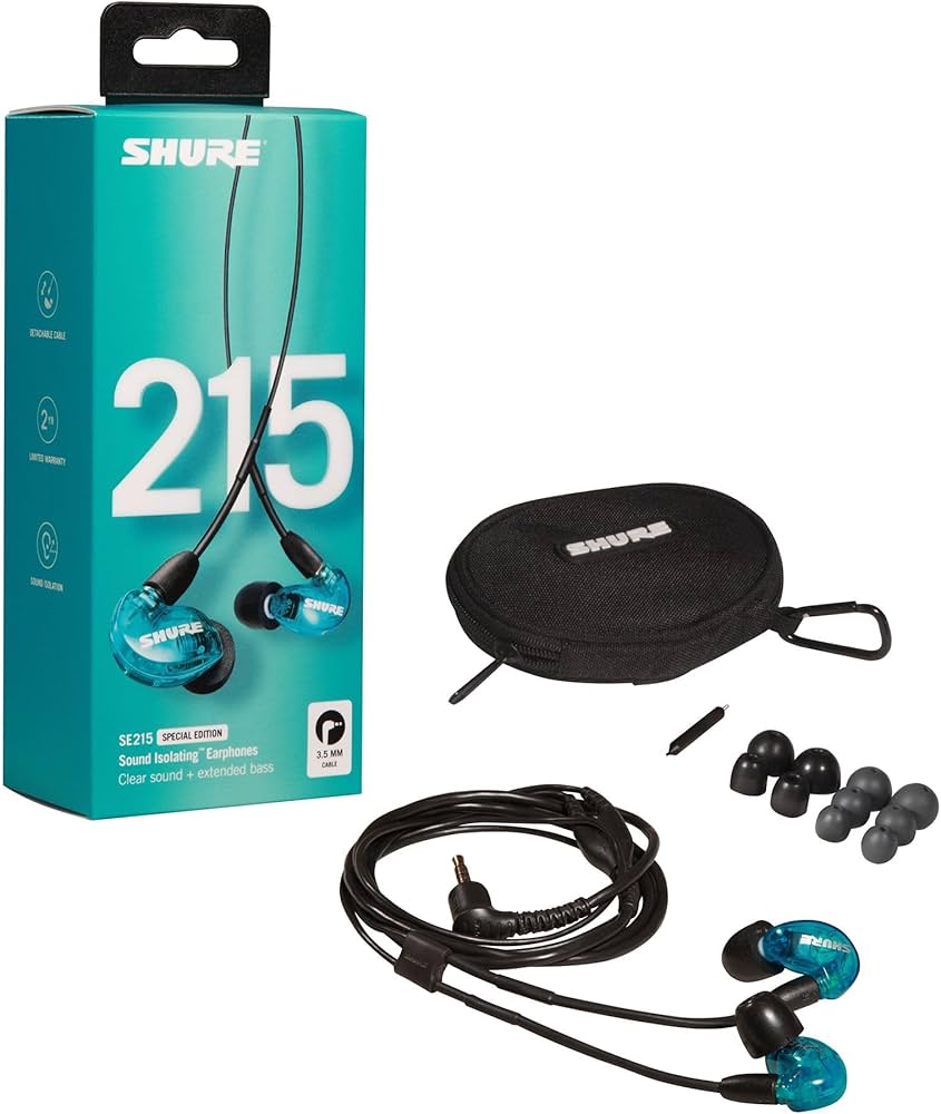 Amazon.com: Shure SE215SPE Blue Sound Isolating Earphones