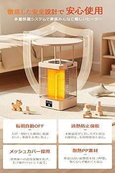 Amazon | カーボンヒーター 【2025年冬モデル・360°全方位速暖・3in1