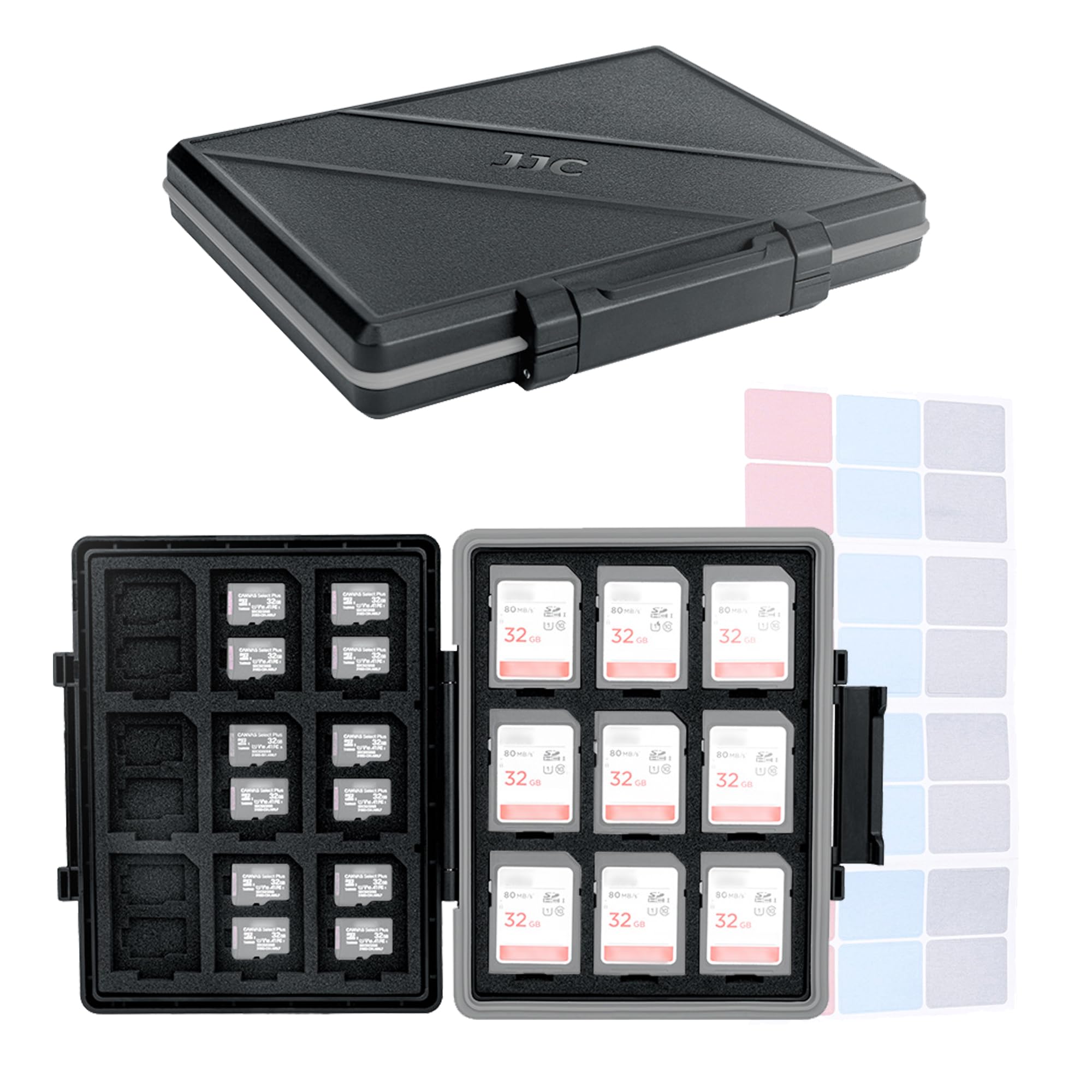 Amazon.co.jp: JJC 54 スロット 大容量 メモリーカードケース 18枚 SD