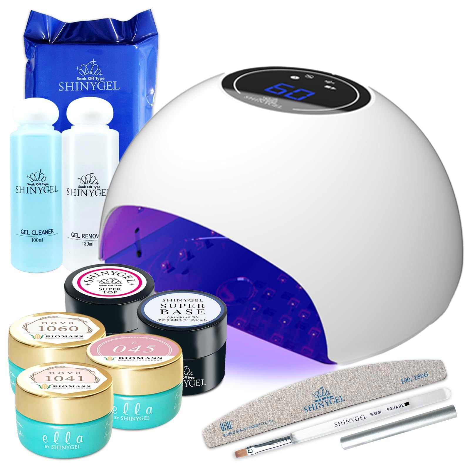 Amazon.co.jp：SHINYGEL シャイニージェル ネイルキット【18W LED