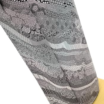 Amazon | 江戸小紋 訪問着 袷 着物 伝統工芸士 染谷梅治 作家物 黒 菊