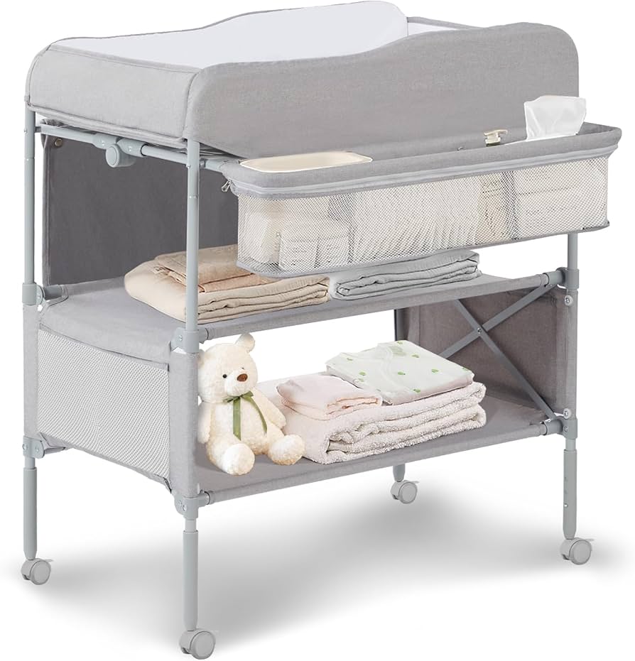 Amazon.co.jp: Flysshan おむつ交換台 オムツ換えテーブル 折りたたみ