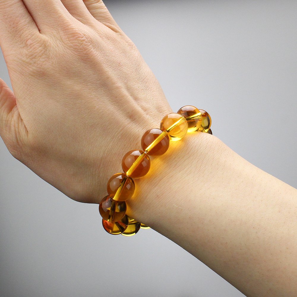 Amazon.co.jp: 数珠 ブレスレット 12ミリ 黄水晶（シトリン