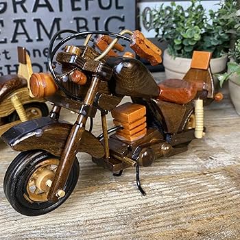 Amazon.co.jp: 人気商品再入荷！木製インテリア雑貨乗り物木製バイク2