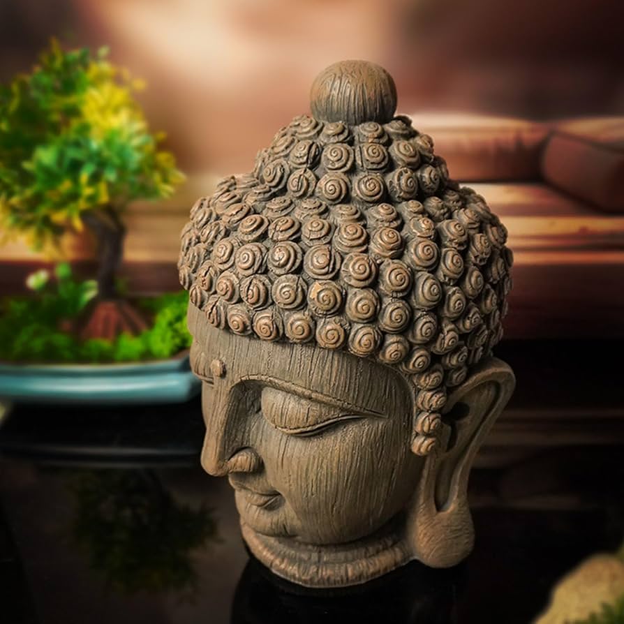 Amazon.co.jp: Psdndeww 樹脂ブッダヘッド像コレクターと