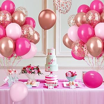 Amazon | バルーン 風船 50個 ローズレッド ピンク ホワイト 10インチ