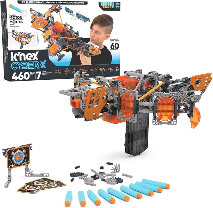 K'NEX Cyber-X C10 Crossover Legacy with Motor - Blasts up to 60 ft