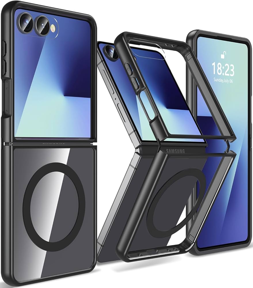 Amazon.co.jp: Galaxy Z Flip7 ケース 【MagSafe対応】 Hensinple 透明