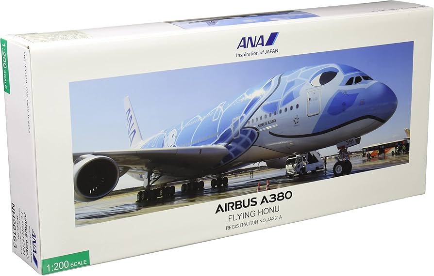 Amazon.co.jp: 全日空商事 1/200 A380 JA381A FLYING HONU ANAブルー