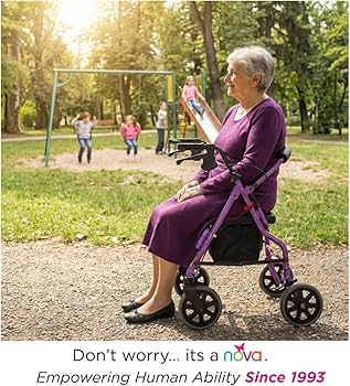 Amazon.com: NOVA Medical Products Zoom Rollator Walker with Seat