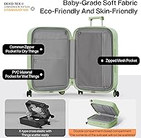 Amazon.com | mixi Checked Luggage with Cup Phone Holder Hard Shell