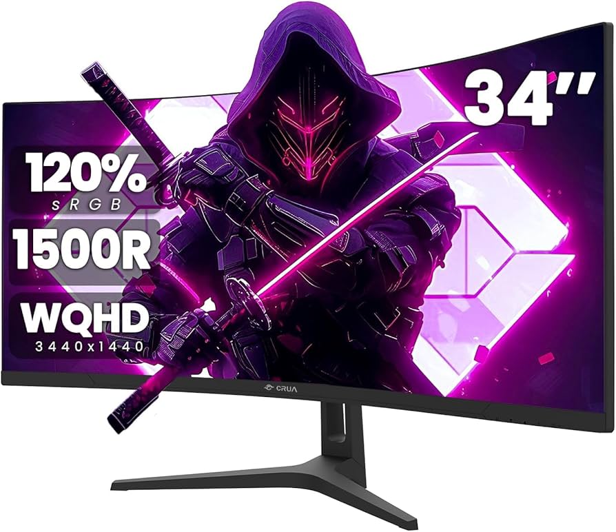 Amazon.com: CRUA 34Inch Ultrawide Gaming Monitor, WQHD(3440