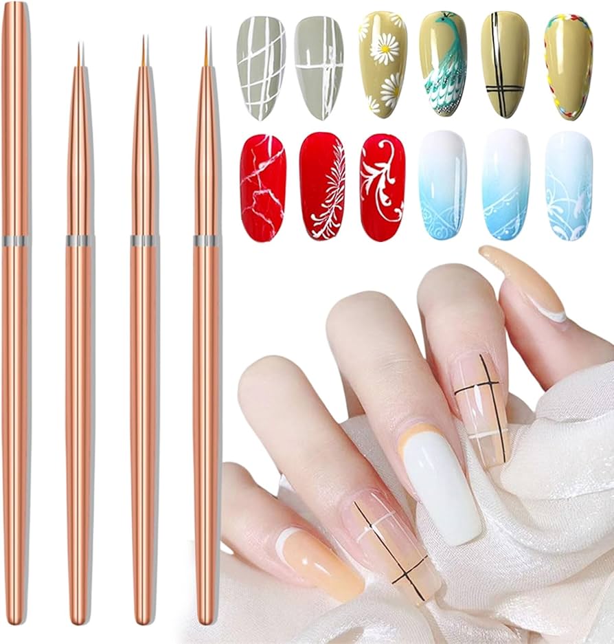 Amazon | ネイルアートペン 3本セット ネイル筆 極細 ライナーブラシ