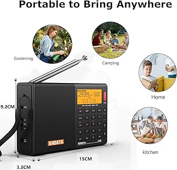 Amazon.co.jp: XHDATA D-808 ポータブルラジオ FM AM SW LW ワイドFM