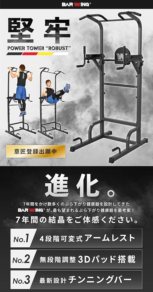 Amazon | BARWING(バーウィング) 懸垂 懸垂マシン 懸垂器具 ぶら下がり