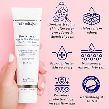 Amazon.com: TriDerma Post Laser Aloe & Zinc Occlusive Post