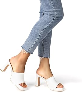 Amazon.com | MUSSHOE High Platform Sandals for Women Square Toe