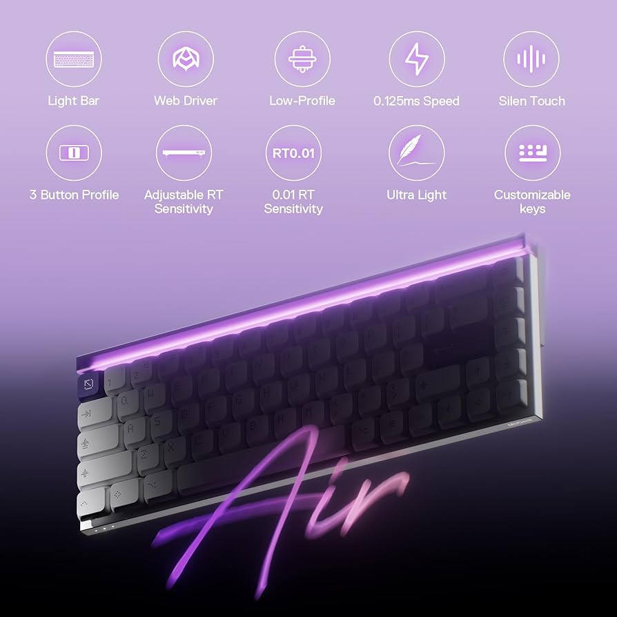 Amazon.com: MelGeek MADE68 Air Wired Keyboard, Hall Effect