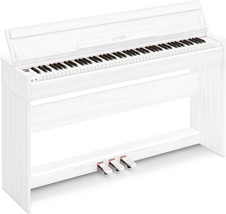 Amazon | IKTMI 木製 電子ピアノ 88鍵盤 アップライト ピアノ電子