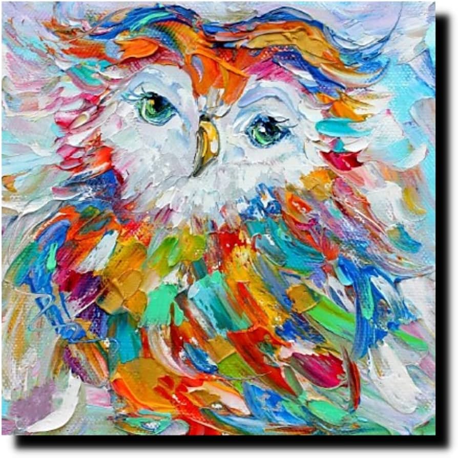 大幅値下げ手書き 水彩画 ハンドメイド 黄金ふくろう 梟