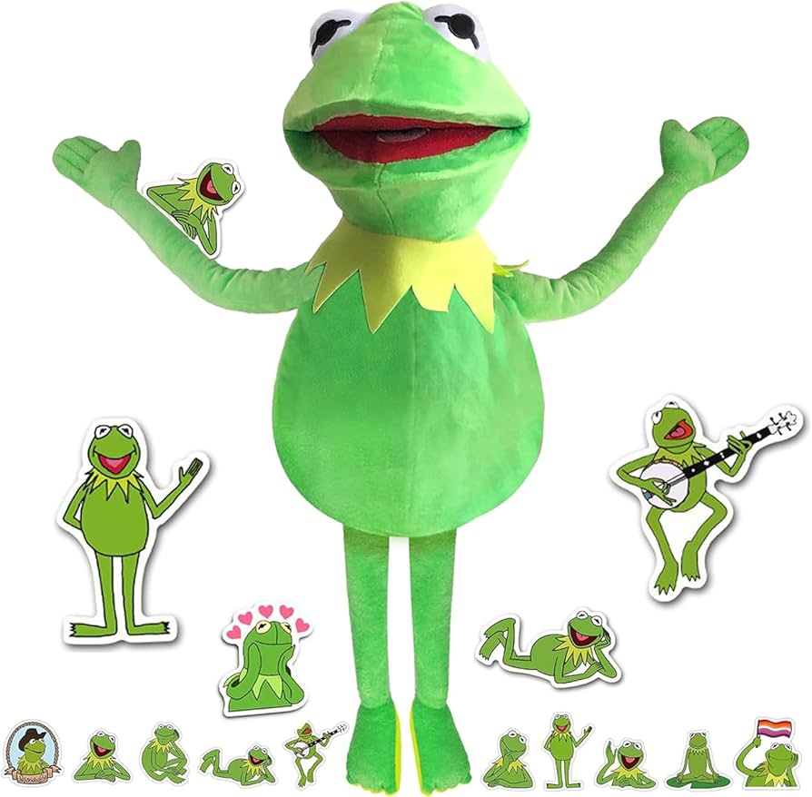 Amazon.co.jp: カーミットカエルパペット、マペットショー、ソフト