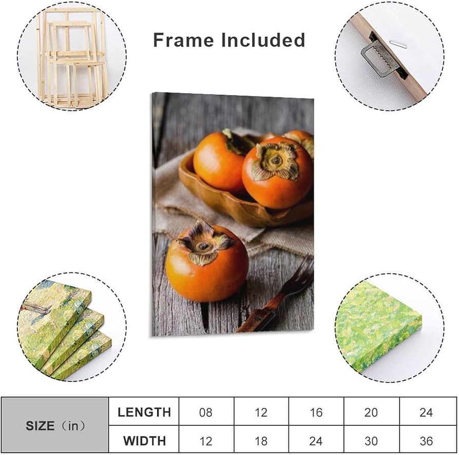 Amazon.co.jp: 絵画 柿の写真インテリア 絵画 フルーツアート アート