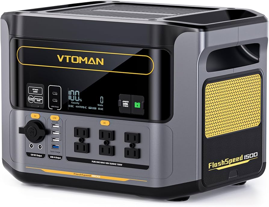 Amazon.co.jp: VTOMAN FlashSpeed 1500 ポータブル電源 1500W 1548Wh