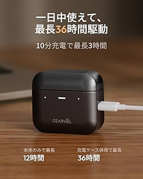 Amazon.co.jp: Cearvol 集音器 Bluetooth5.3 ワイヤレスイヤホン型