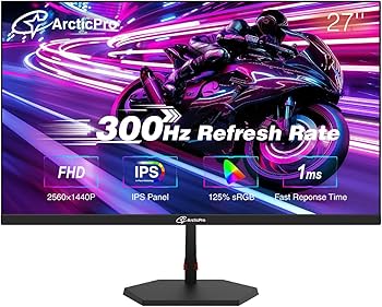 Amazon.com: ArcticPro 27 inch 300Hz 240Hz Gaming Monitor, FHD