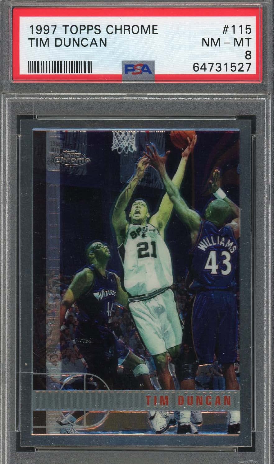 NBAカード ルーキーカード #115 Tim Duncan RC PSA8