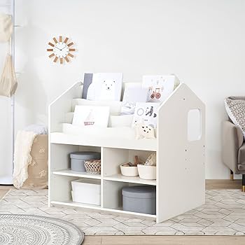 Amazon.co.jp: LOWYA ロウヤ 絵本棚 絵本ラック 棚 スリム 子供 子ども