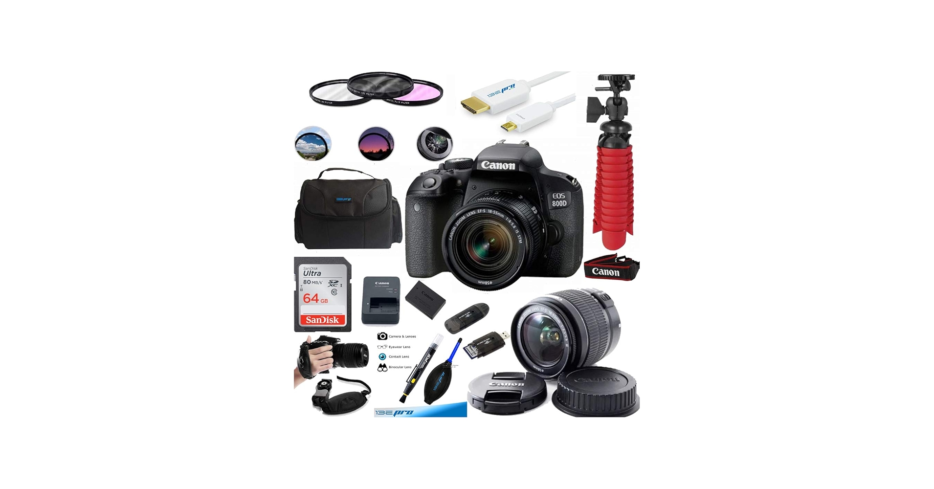 Amazon.com : Canon EOS 800D Digital SLR Camera with 18-55 is STM