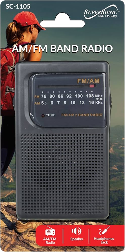Amazon.com: Supersonic SC-1105 Portable AM/FM Band Radio with LED