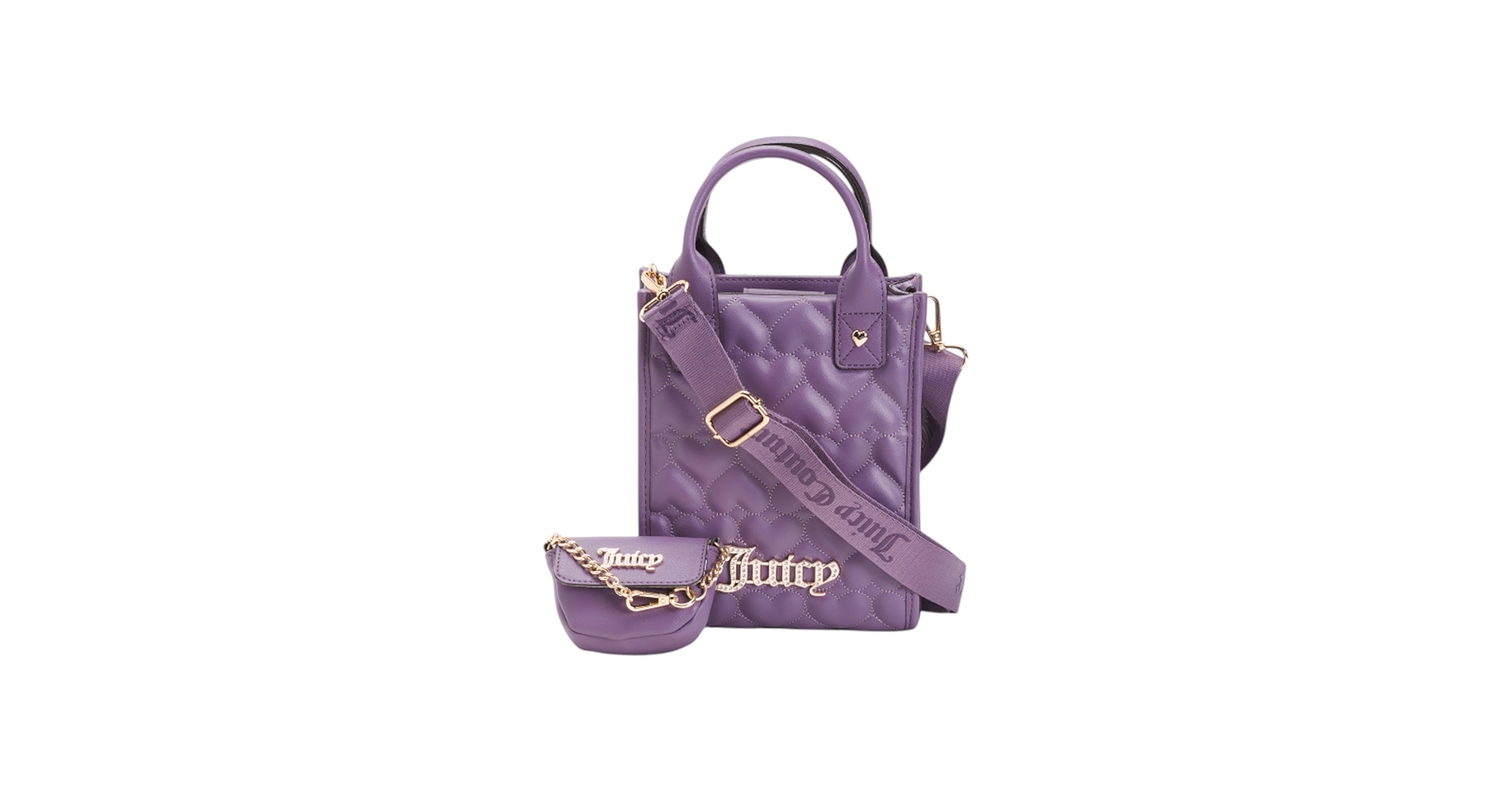 Juicy Couture Women's Heart Tote Crossbody Bag Set with Gift Box