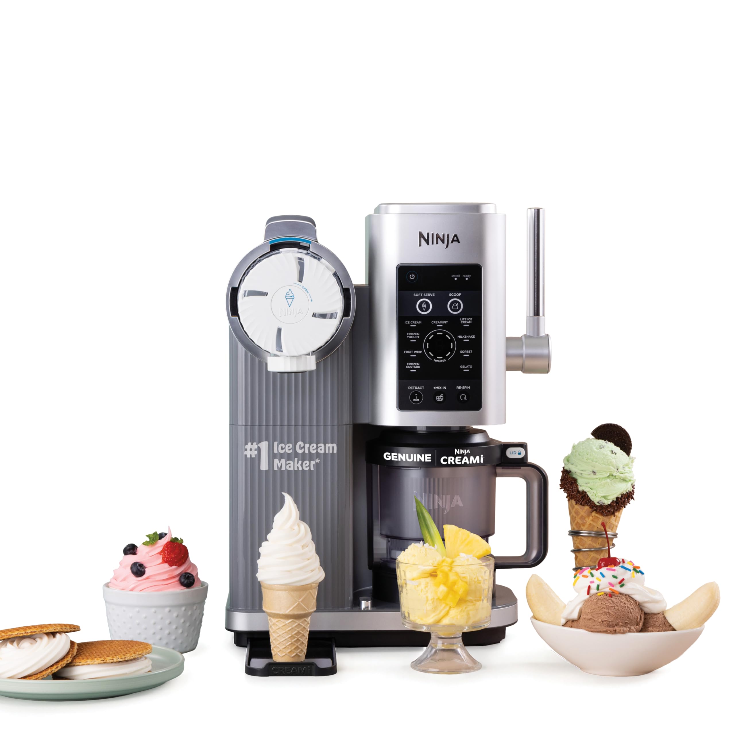 Amazon.com: Ninja CREAMi Scoop & Swirl Ice Cream Maker, Soft Serve