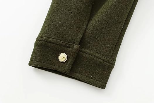 Amazon.com: Women's Wool Zip Jacket Fall Winter Wool Short Coat