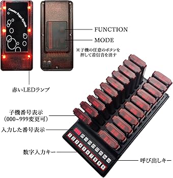 Amazon.co.jp: CYSSJF ブザー 呼び出し 飲食店 レストラン用ポケット