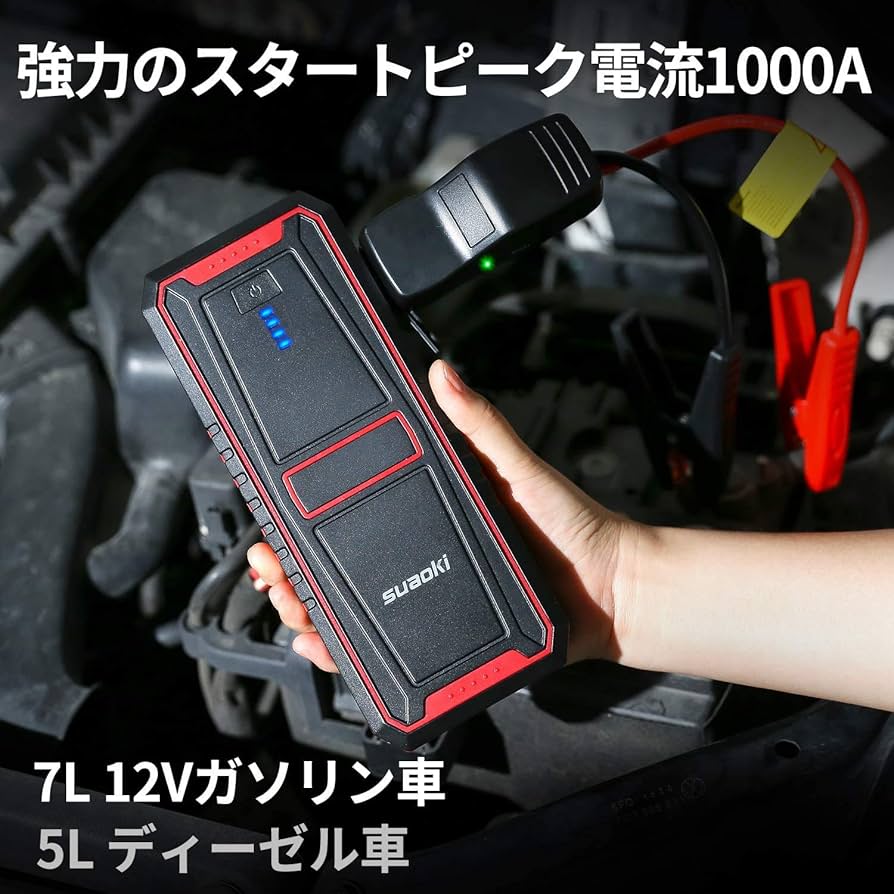 Amazon | suaoki ジャンプスターター U17 大容量18000mAh 最大電流
