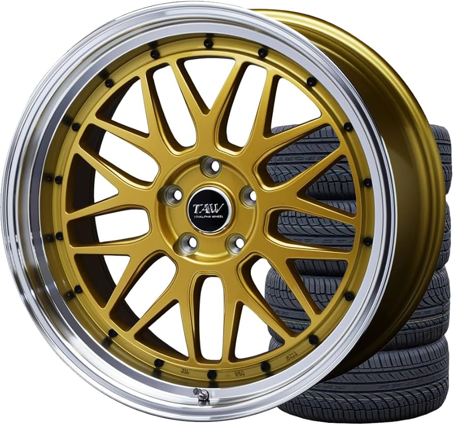 Amazon | 20インチアルミホイールタイヤセット Leowing FM9 ゴールド