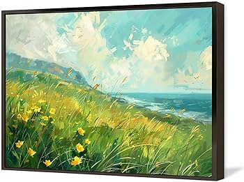 Amazon.co.jp: 絵画 鮮やかな花畑インテリア 絵画 魅力的な色彩の花畑