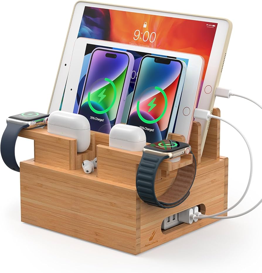 Amazon.co.jp: Pezin & Hulin スマホ充電ステーション ケーブル収納