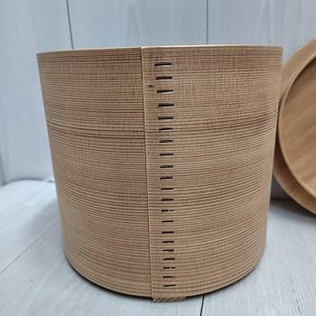 Amazon.co.jp: 曲水指杉木地直径17.5cm×高さ16.5cm木製曲げわっぱ茶道