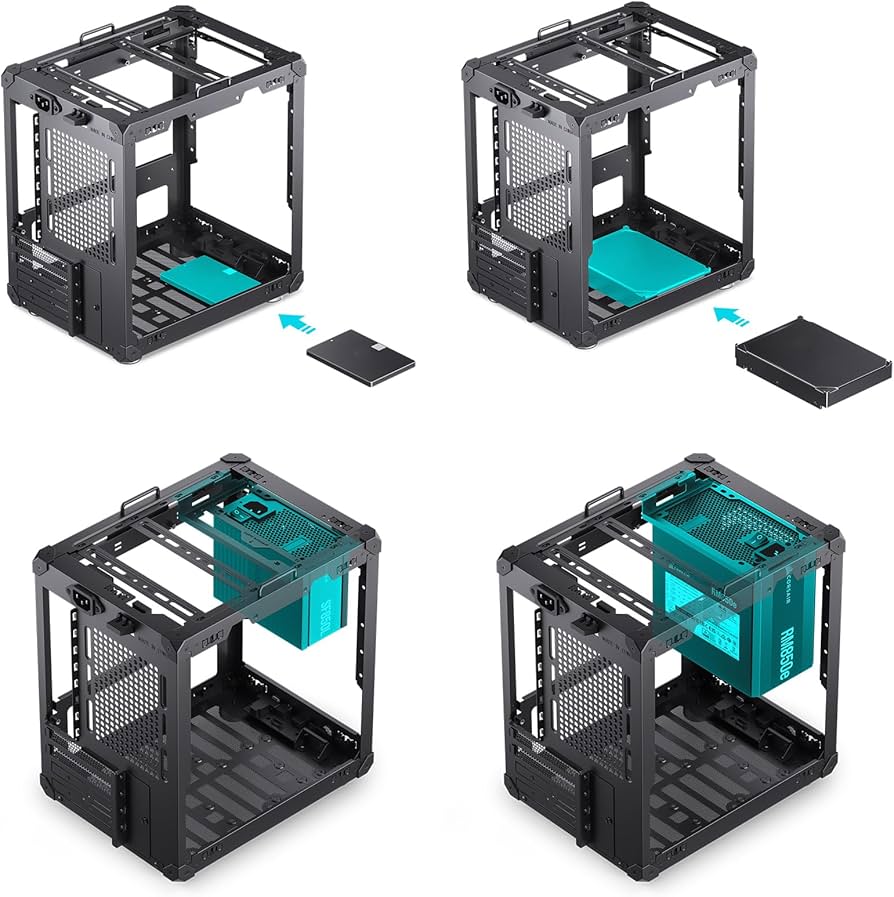 Amazon.co.jp: PCケース MESH JONSBO C6-ITX ITXケース 高さ170mmまで