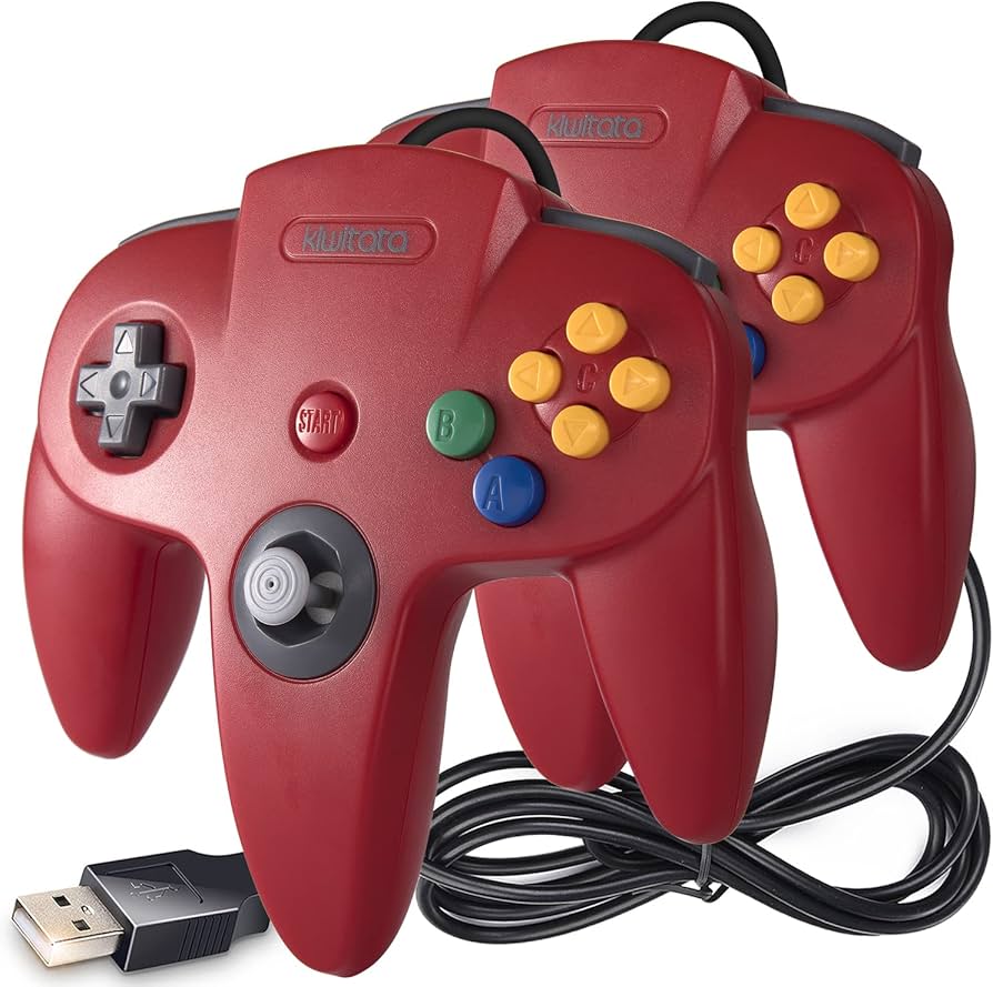 Amazon.com: KIWITATA 2 Pack Classic N64 USB Controller, Retro N64