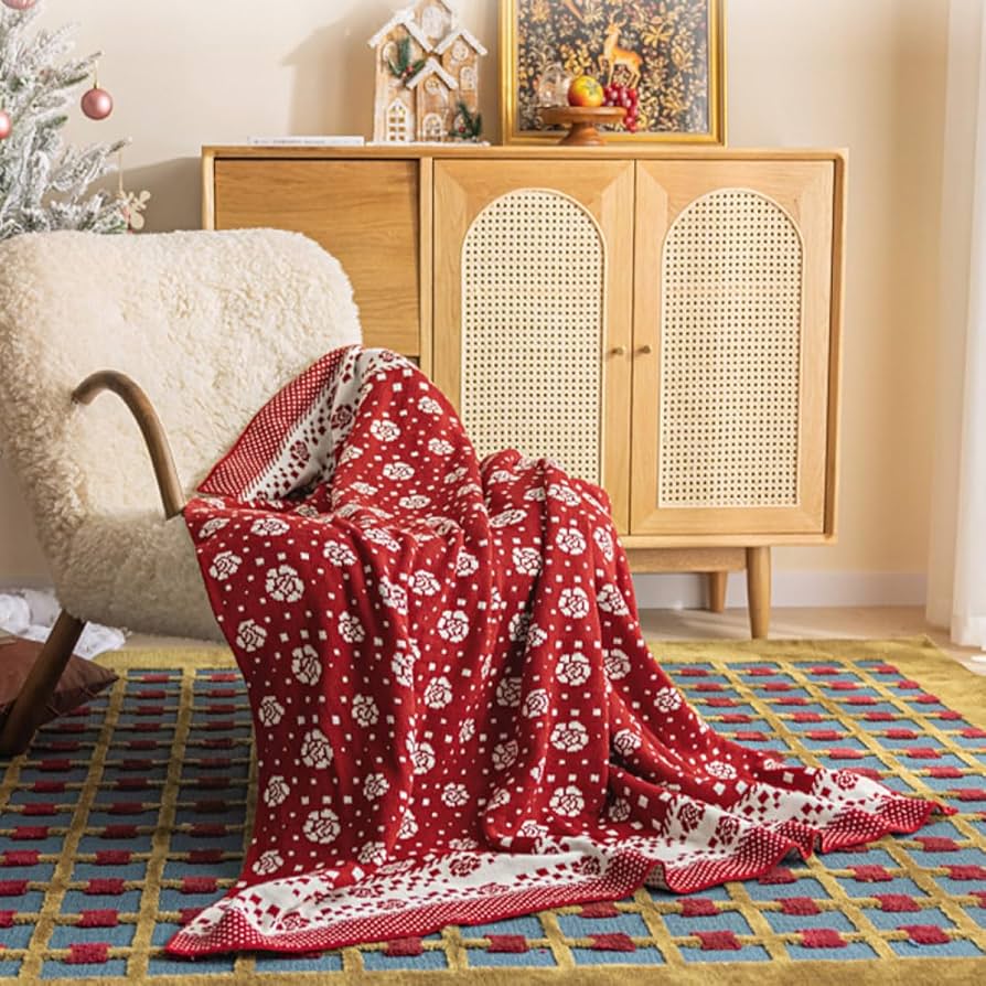 Amazon.co.jp: [ZS2L7] ブランケット 夏用 ワインレッド おしゃれ 大判