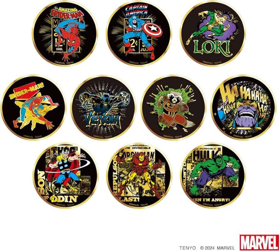 Amazon | テンヨー(Tenyo) 圧倒的な 金バッジ マーベルキャラクターVOL