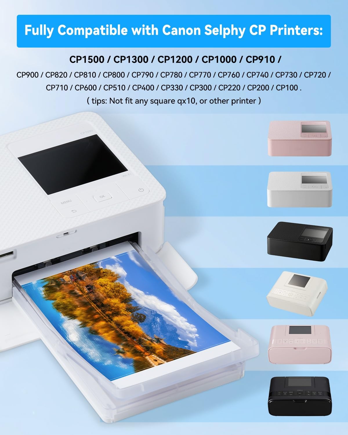 Amazon | COLORTY Canon Selphy CP1300 CP1500 インクと紙 KP-108IN 3