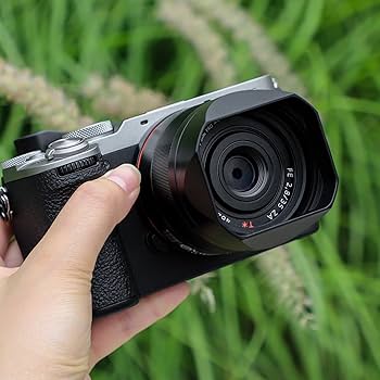 Amazon | haoge メタル 正方形 レンズフード + フードキャップ 富士