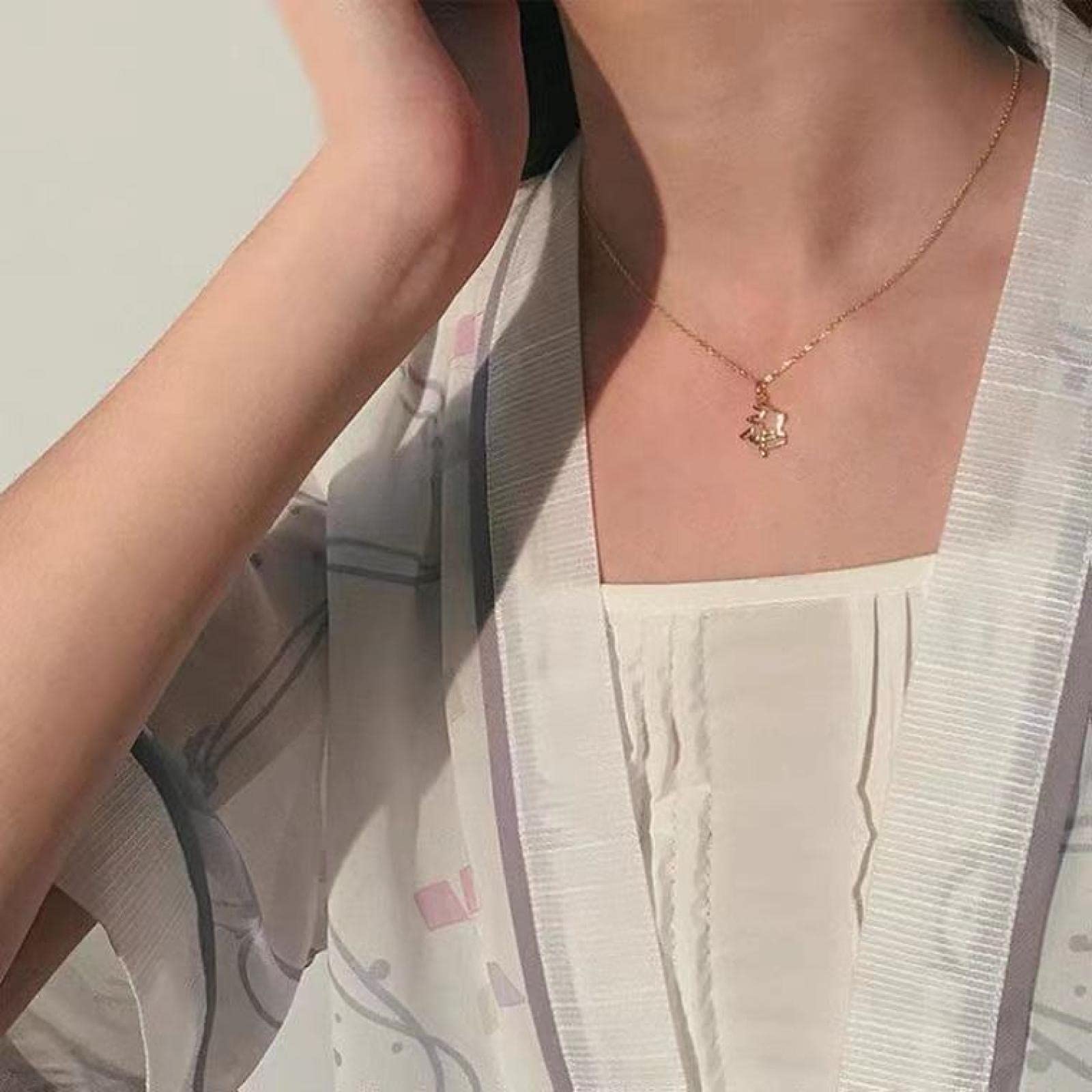 Amazon.co.jp: SKVR ネックレスレディシルバーシンプル小豆チェーン