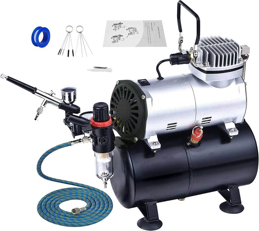 Amazon | Ausuc エアブラシ コンプレッサー セット エアーブラシ